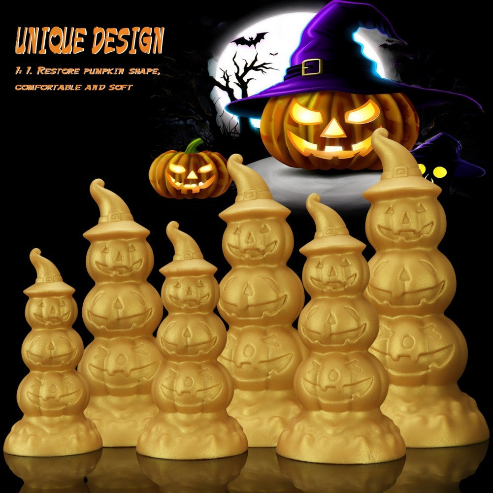 Fantasy Pumpkin Dildo – Platinum Silicone Anal Beads & Gradual Expansion Toy | Domlust