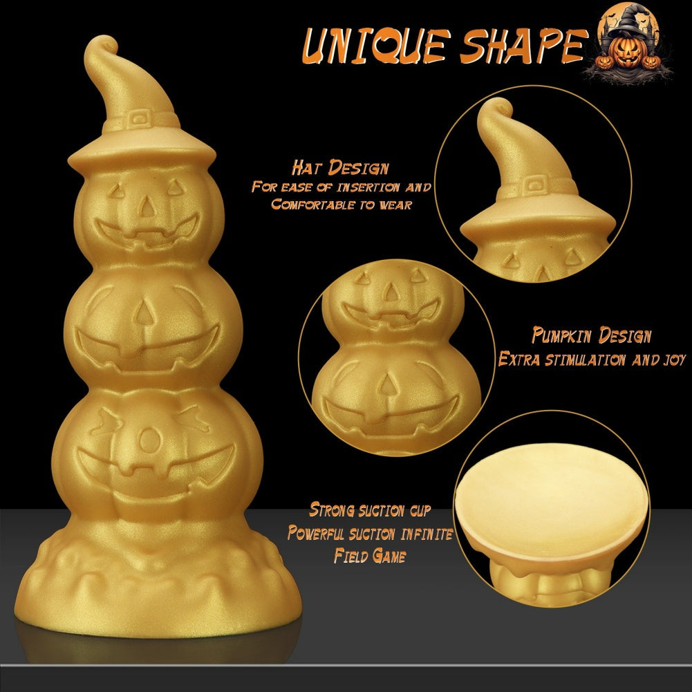 Fantasy Pumpkin Dildo – Platinum Silicone Anal Beads & Gradual Expansion Toy | Domlust