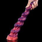 Domlust Fist Dildo – Platinum Silicone Spiral Fantasy Dildo with Suction Cup | Vaginal Expansion & G-Spot