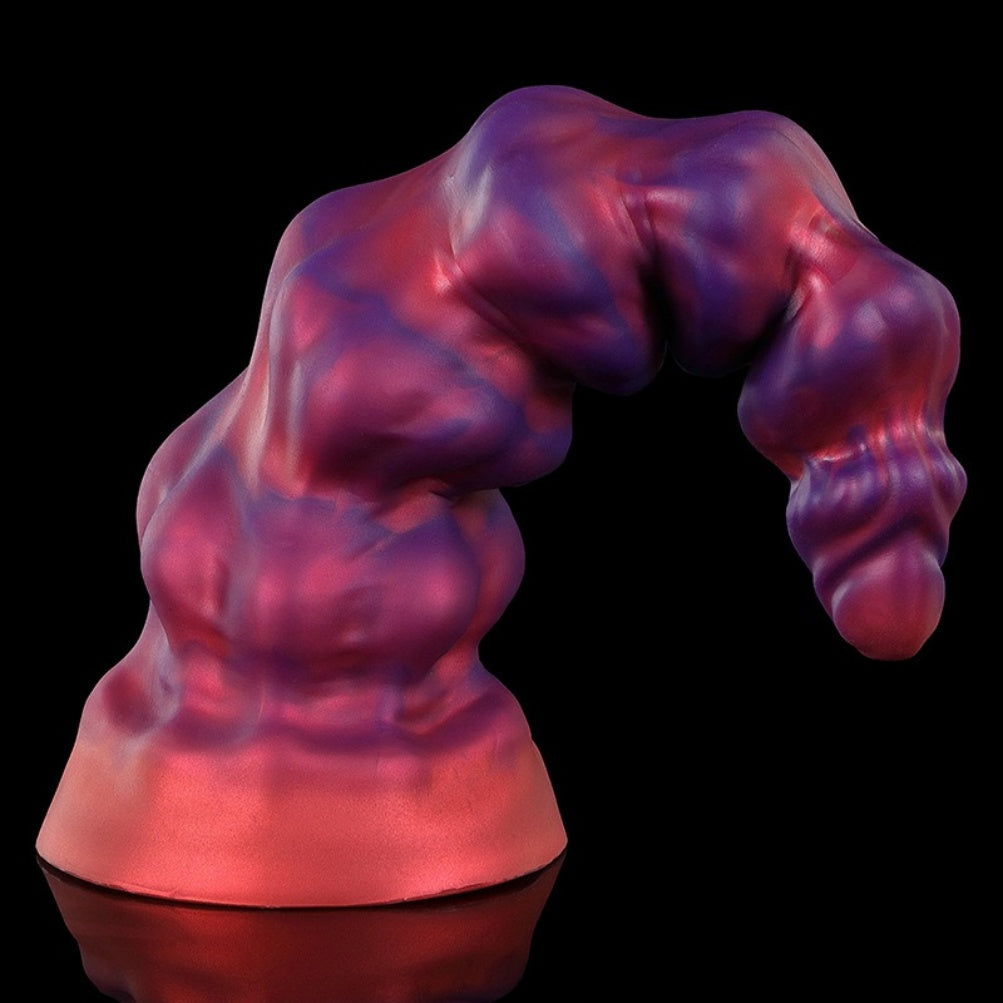Domlust Fist Dildo – Platinum Silicone Spiral Fantasy Dildo with Suction Cup | Vaginal Expansion & G-Spot