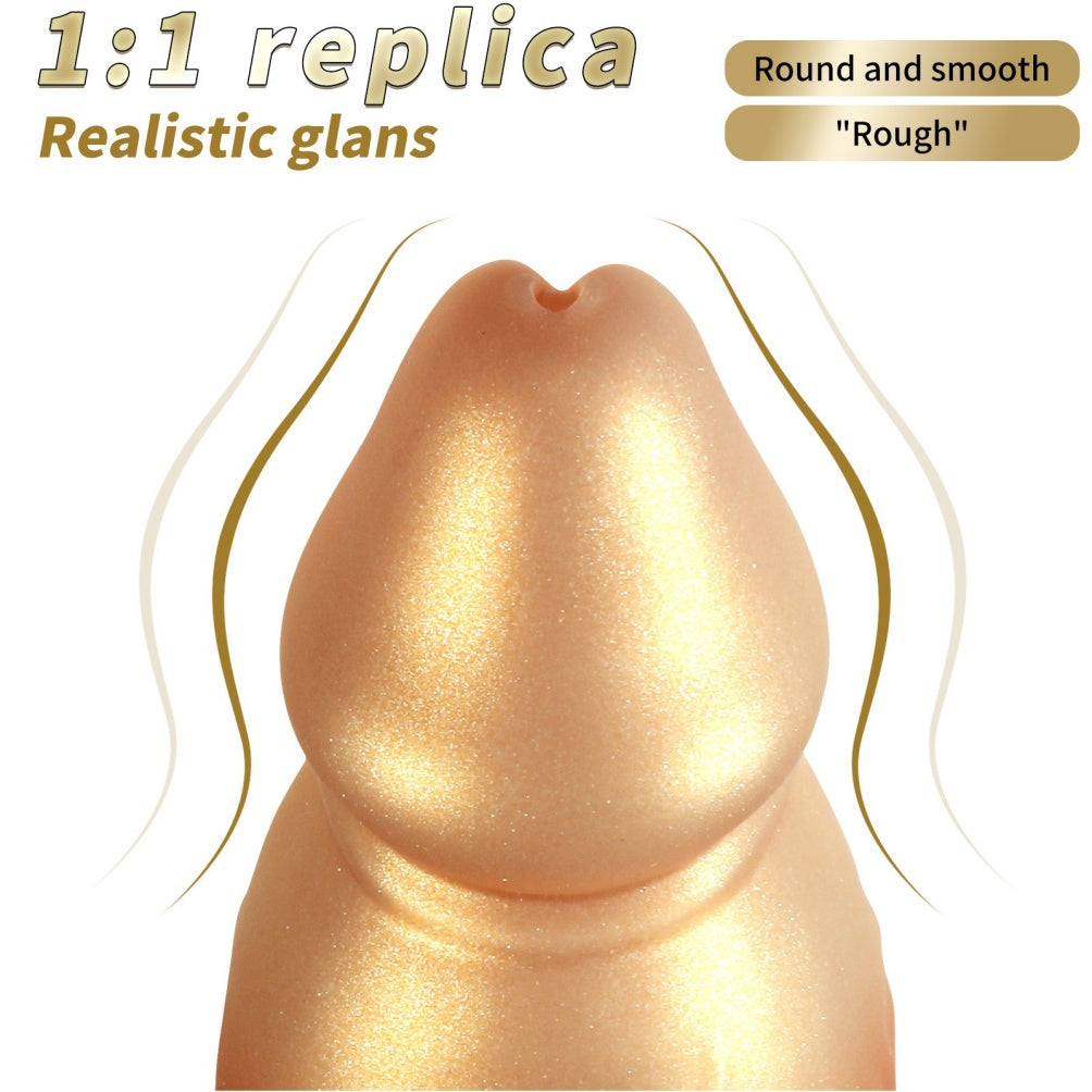 Domlust Giant Fantasy Knot Dildo – Platinum Silicone Knotted Expansion T-Bar Base Anal & Vaginal Sex Toy