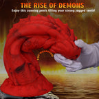 Domlust Crimson Scale Guardian Dragon Dildo – Platinum Silicone Dorsal Ridge Textured Fantasy Suction Cup Sex Toy