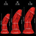 Domlust Crimson Scale Guardian Dragon Dildo – Platinum Silicone Dorsal Ridge Textured Fantasy Suction Cup Sex Toy
