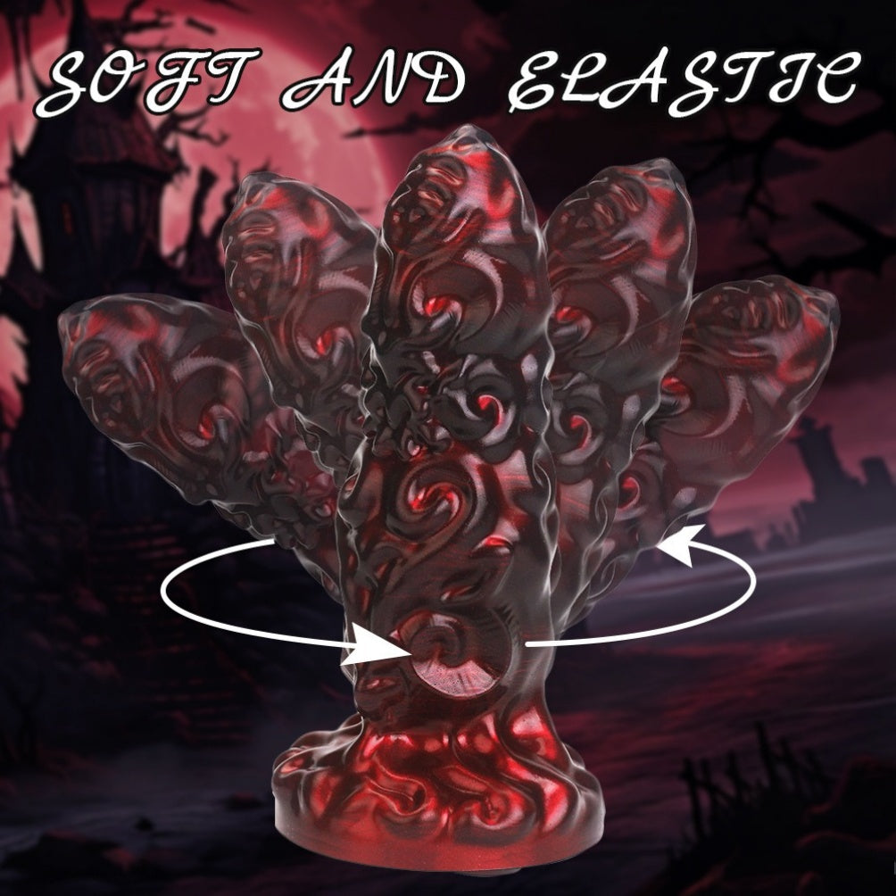 Alien Fist Dildo Blood-Black – Monster Thick Silicone Dildo S/M/L | Domlust