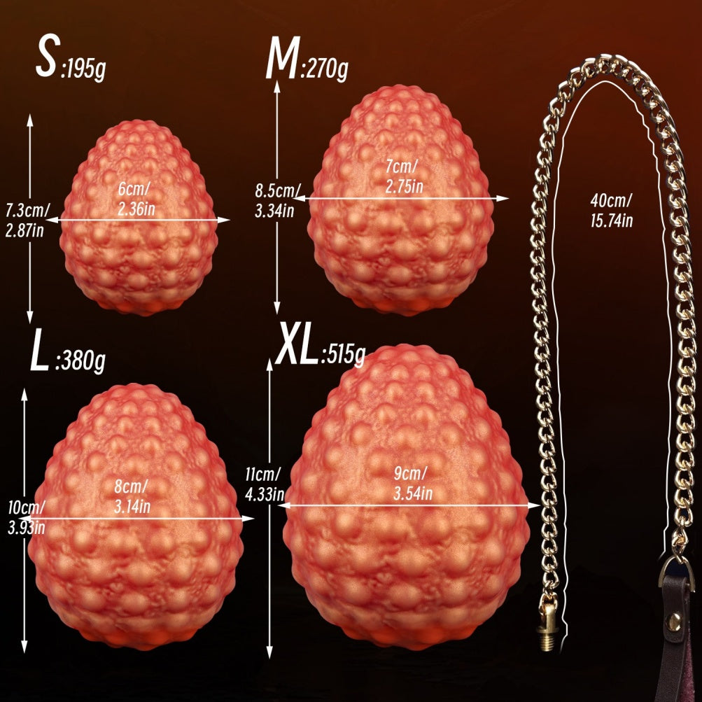 Fantasy Dragon Egg Fist Dildo – Platinum Silicone Extreme Expansion Fetish Toy | Domlust