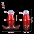 Strap-On Fantasy Dildo Anal Butt Plug Restraint Set – Beast Sex Blood Red Deep Penetration