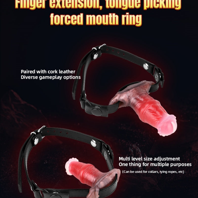 Strap-On Fantasy Dildo Anal Butt Plug Restraint Set – Beast Sex Blood Red Deep Penetration
