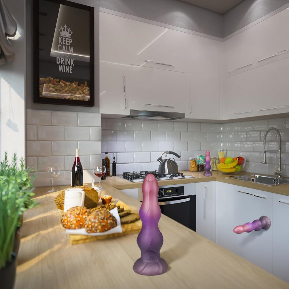 Knotted Purple Dildo | Fantasy Bead Silicone Dog Knot Suction Cup – Domlust