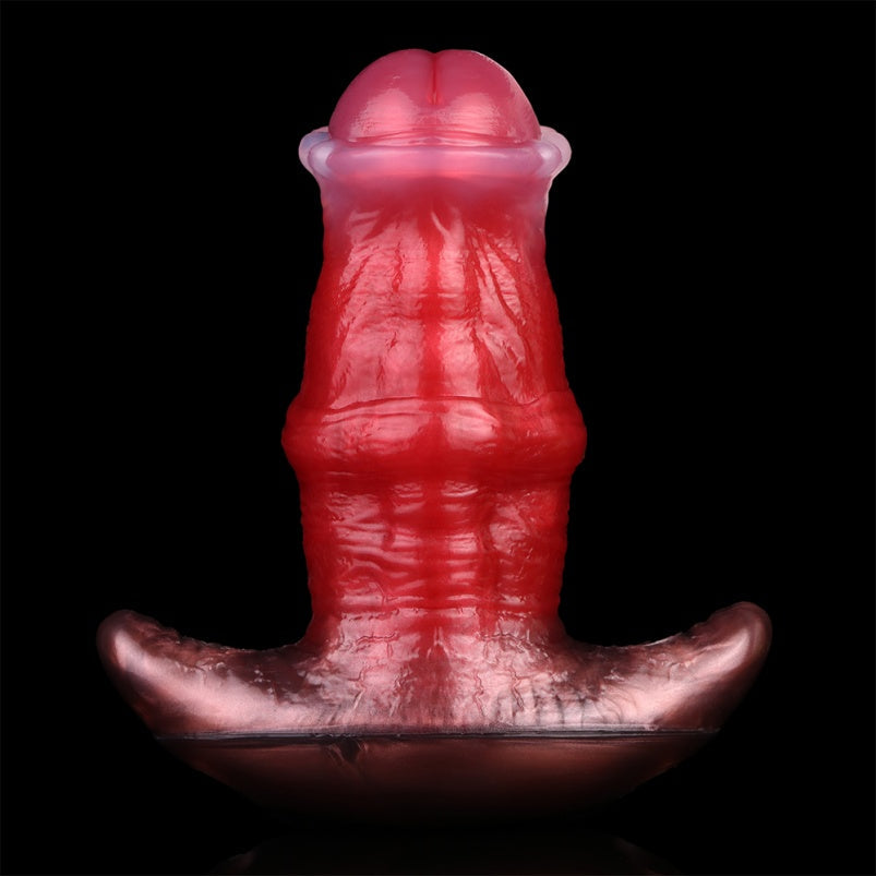 Strap-On Fantasy Dildo Anal Butt Plug Restraint Set – Beast Sex Blood Red Deep Penetration