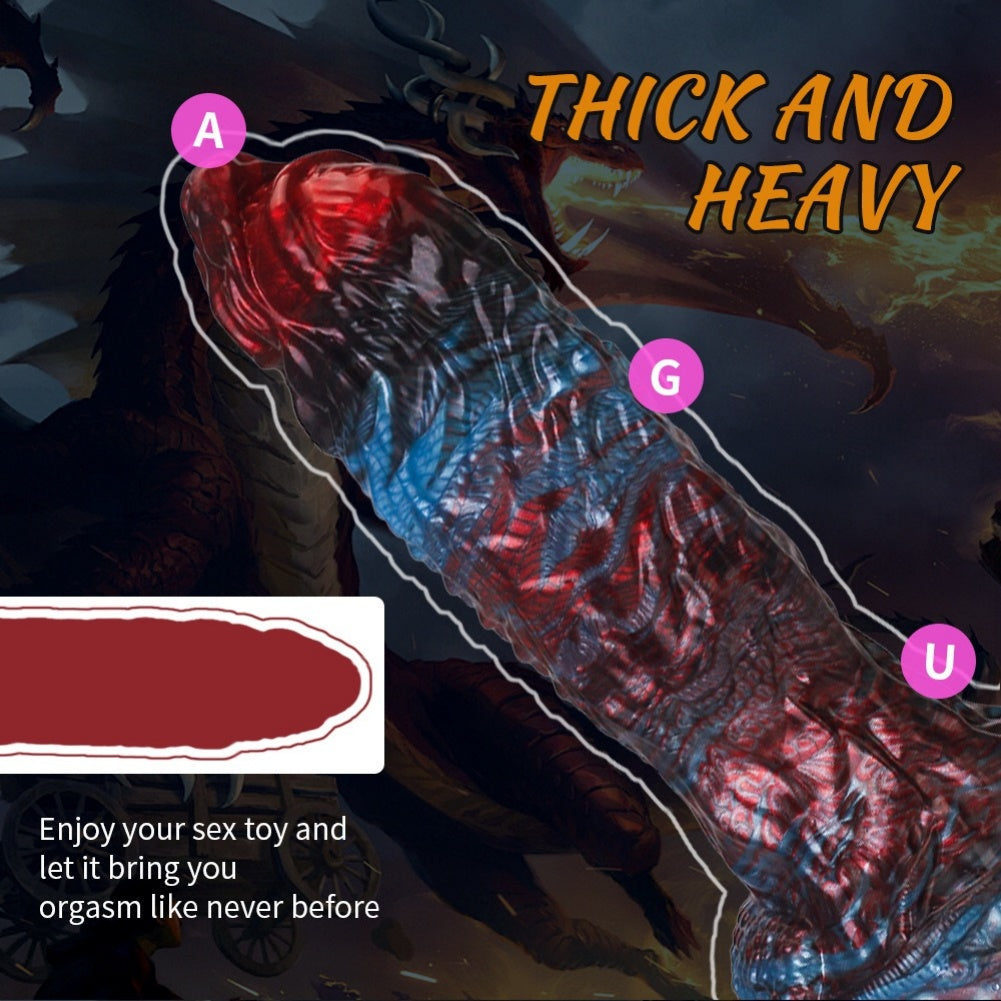 Fantasy Alien Dragon Dildo | Thick Silicone Monster Toy with Suction Cup – Domlust