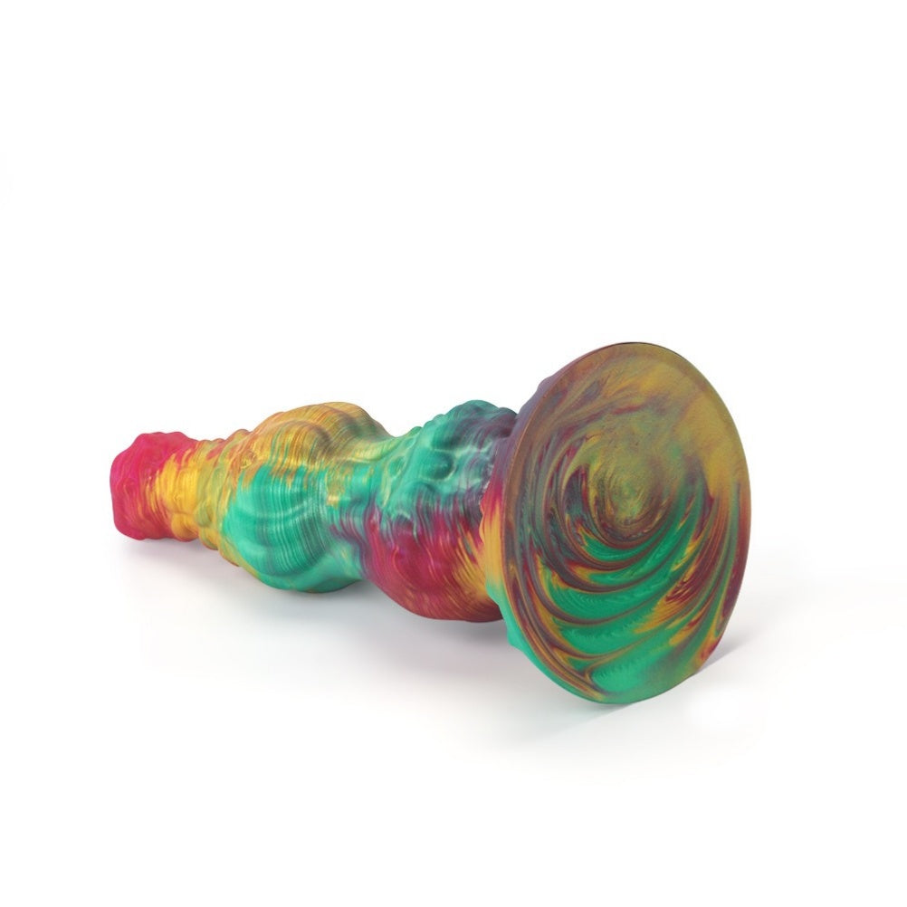 Fantasy Dual Dog Knot Dildo – Platinum Silicone Anal Beads & Knotting Fetish Toy | Domlust