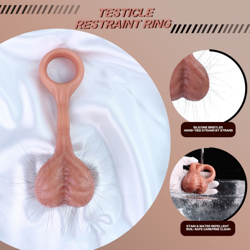Fantasy Testicle Silicone Cock Ring for Ejaculation Control – ED Support Sex Toys for Men