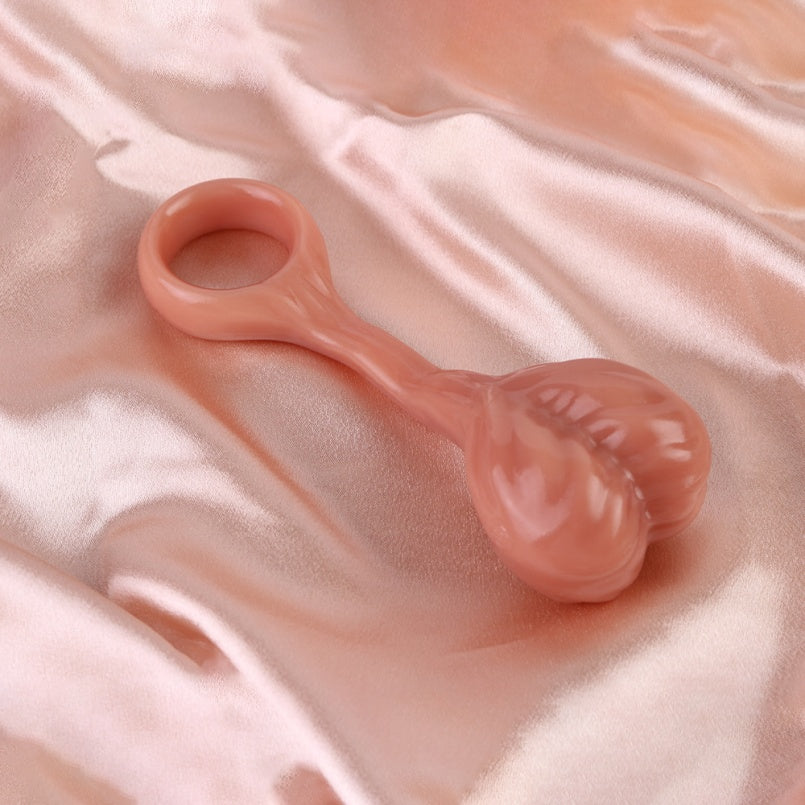 Fantasy Testicle Silicone Cock Ring for Ejaculation Control – ED Support Sex Toys for Men