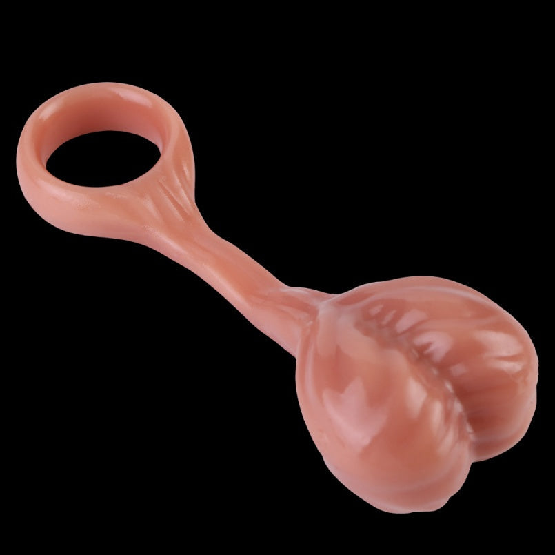 Fantasy Testicle Silicone Cock Ring for Ejaculation Control – ED Support Sex Toys for Men