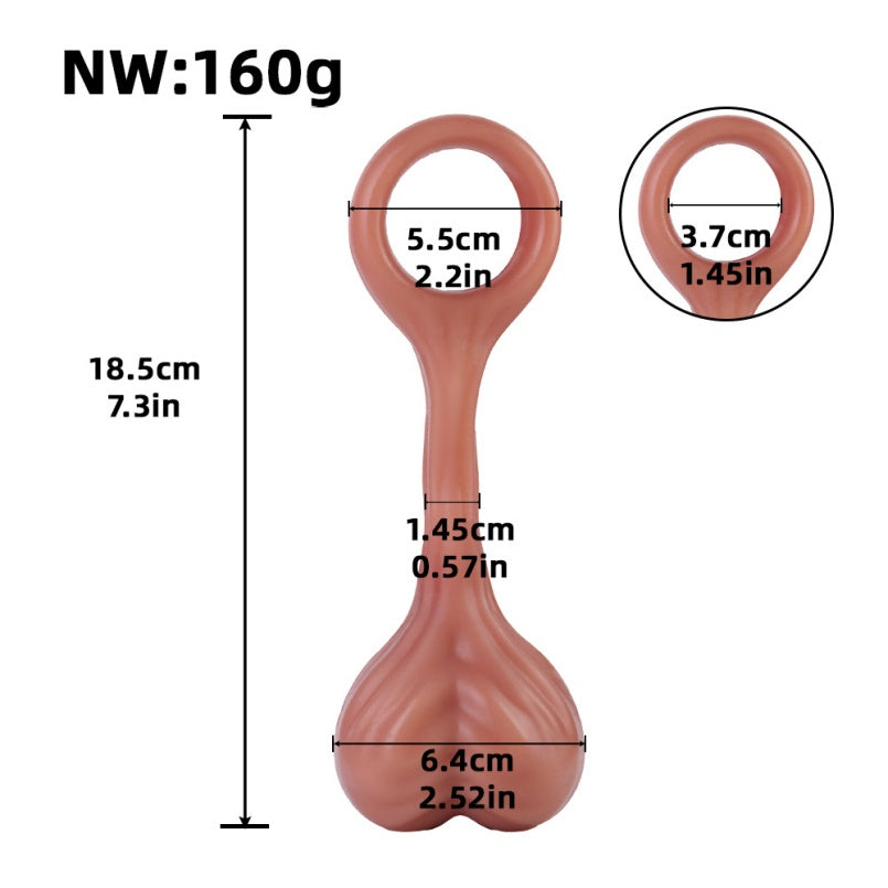 Fantasy Testicle Silicone Cock Ring for Ejaculation Control – ED Support Sex Toys for Men
