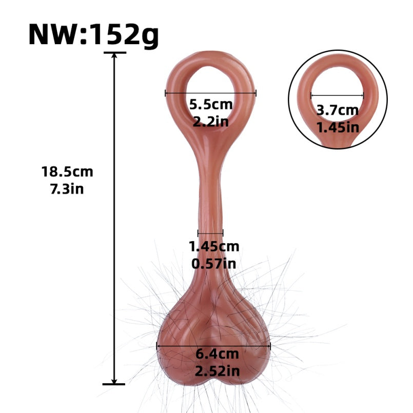 Fantasy Testicle Silicone Cock Ring for Ejaculation Control – ED Support Sex Toys for Men