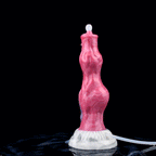 Knot-Style Squirting Dildo with Bulb Pump – Silicone Enema & Cleansing Toy