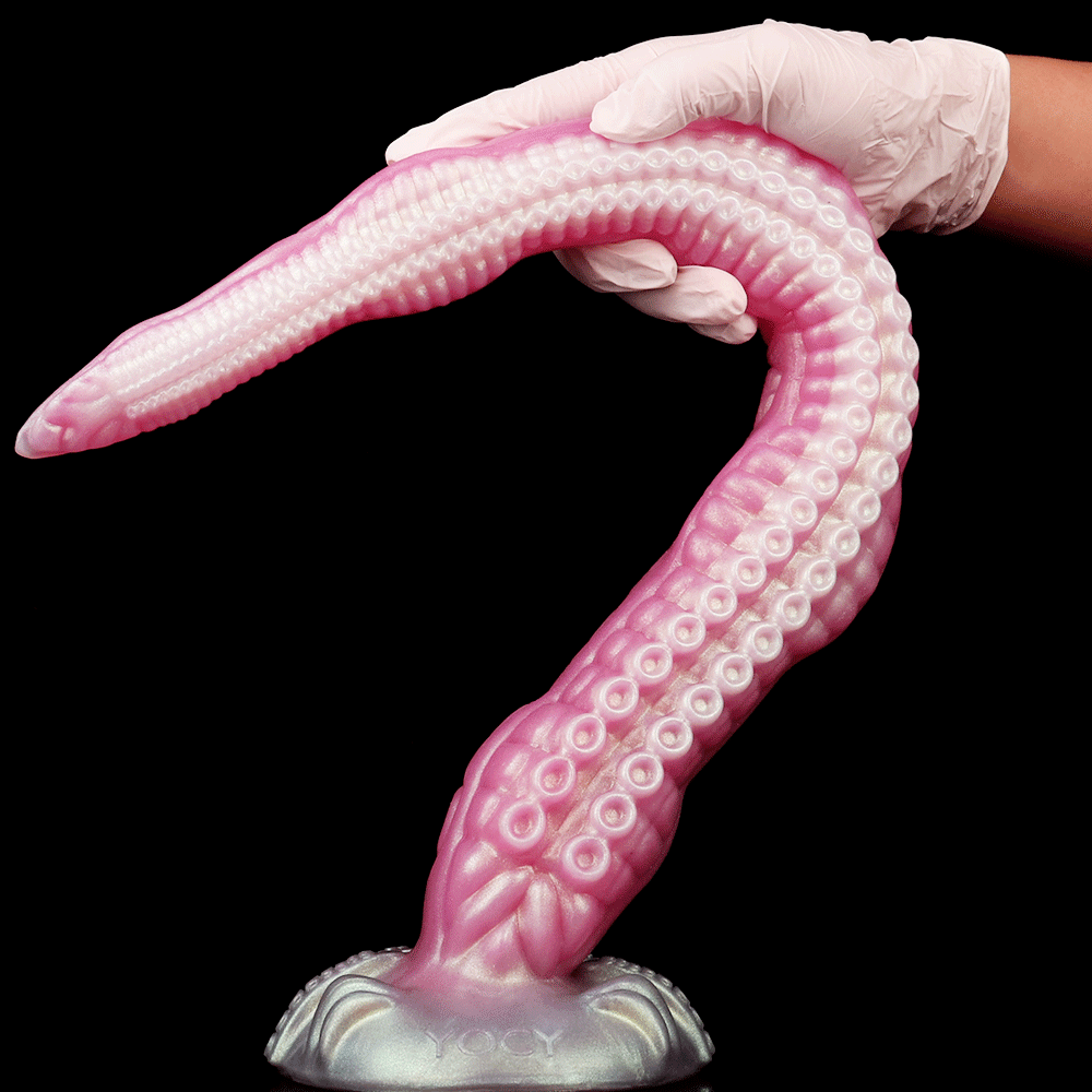 Platinum Silicone Tentacle Dildo – Fantasy Pink Big Suction Cup Sex Toys | S to XXL 25 Inch Sizes