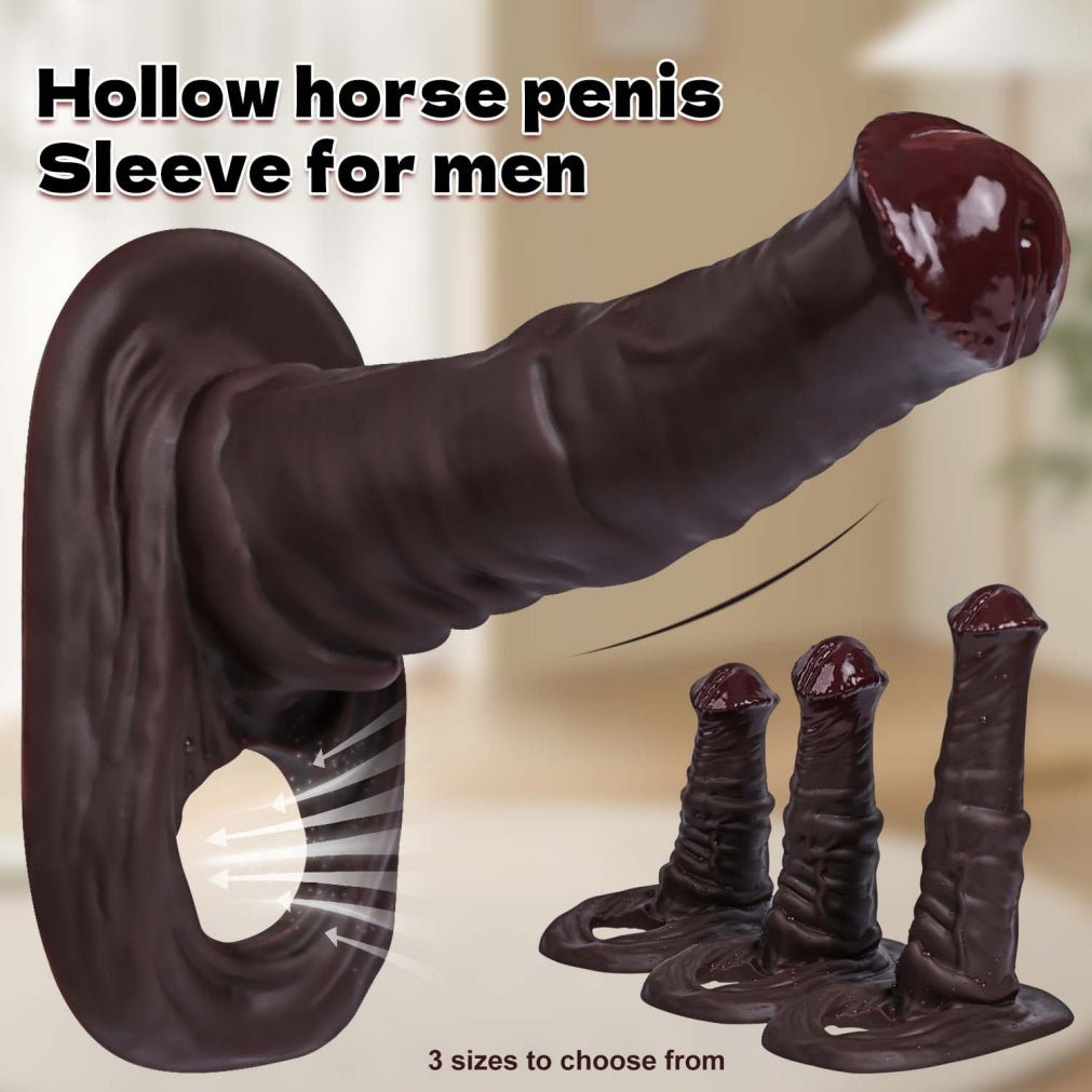 Fantasy Centaur Horse Silicone Penis Sleeve – Wearable Cock Extender for Enhanced Size & Stamina Support