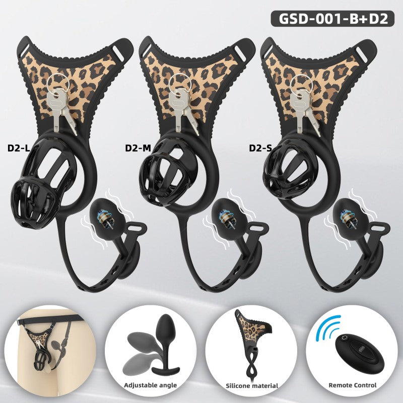 Modular Silicone Chastity Cage System | Remote Control Vibration & Adjustable Wearable Design (GSD D2)