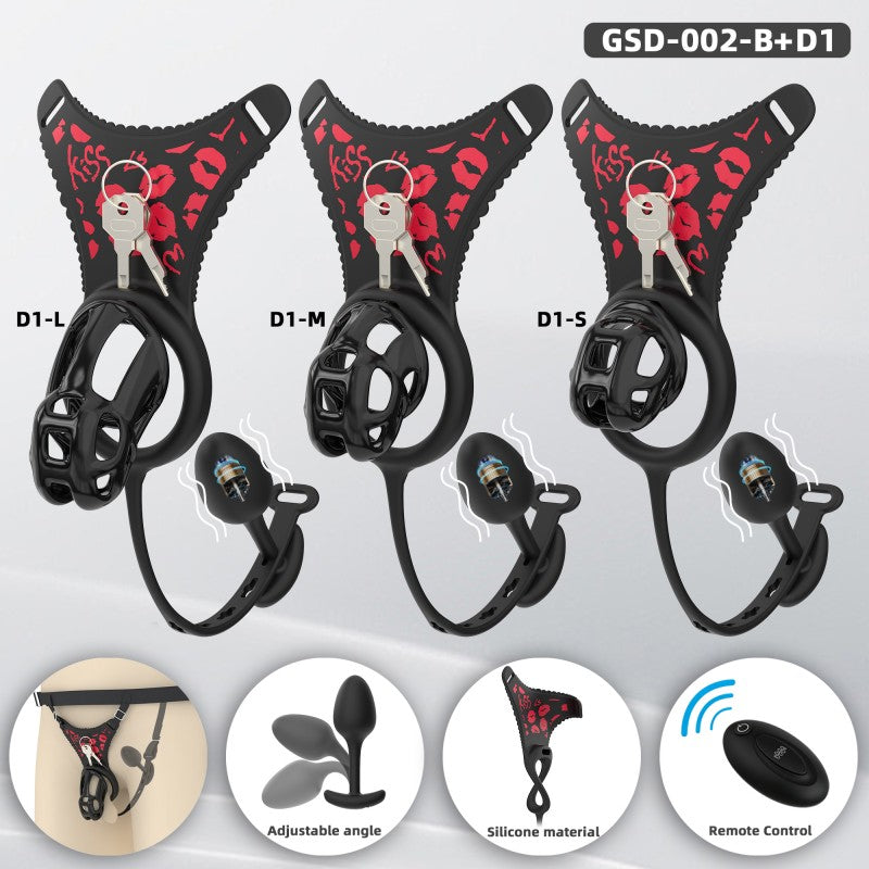 Upgraded Cobra Chastity Cage With Underwear & Plug – Complete Locked Set GSD Series