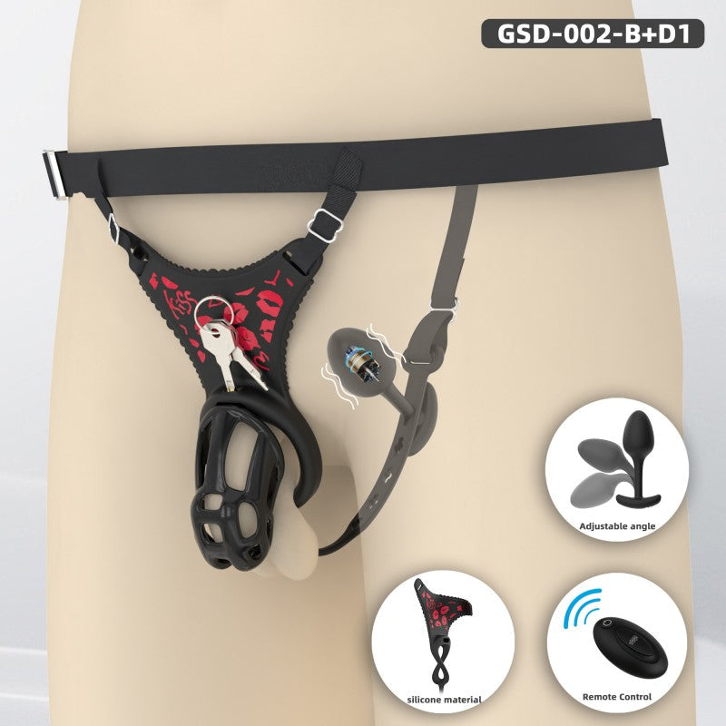 Upgraded Cobra Chastity Cage With Underwear & Plug – Complete Locked Set GSD Series