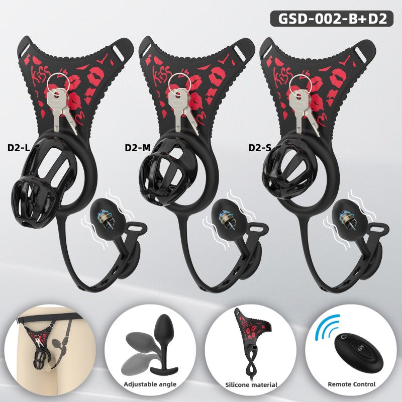 Modular Silicone Chastity Cage System | Remote Control Vibration & Adjustable Wearable Design (GSD D2)
