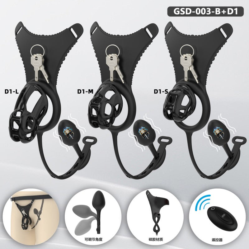 Upgraded Cobra Chastity Cage With Underwear & Plug – Complete Locked Set GSD Series