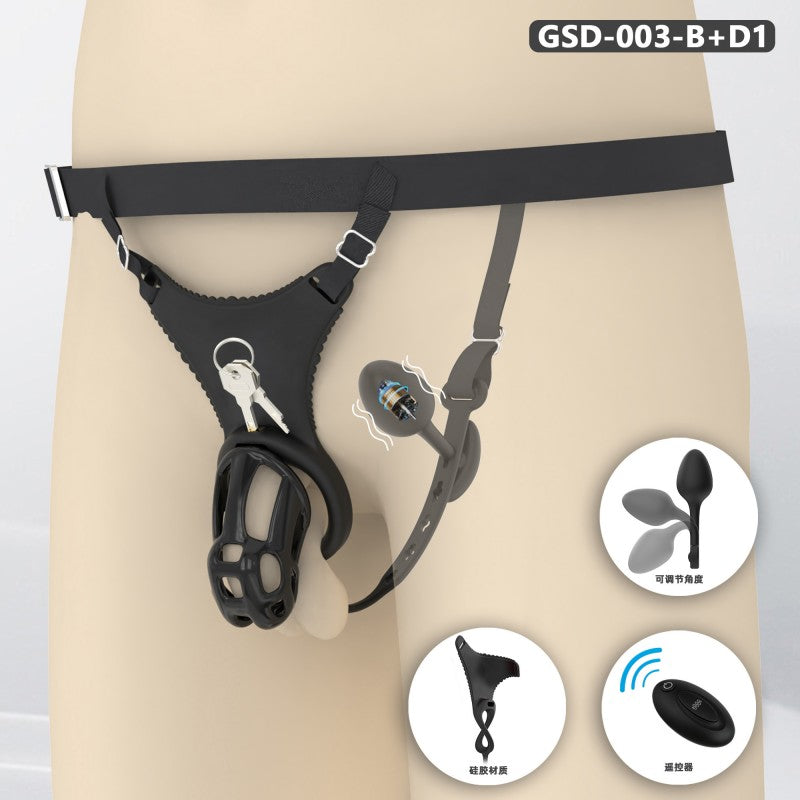 Upgraded Cobra Chastity Cage With Underwear & Plug – Complete Locked Set GSD Series