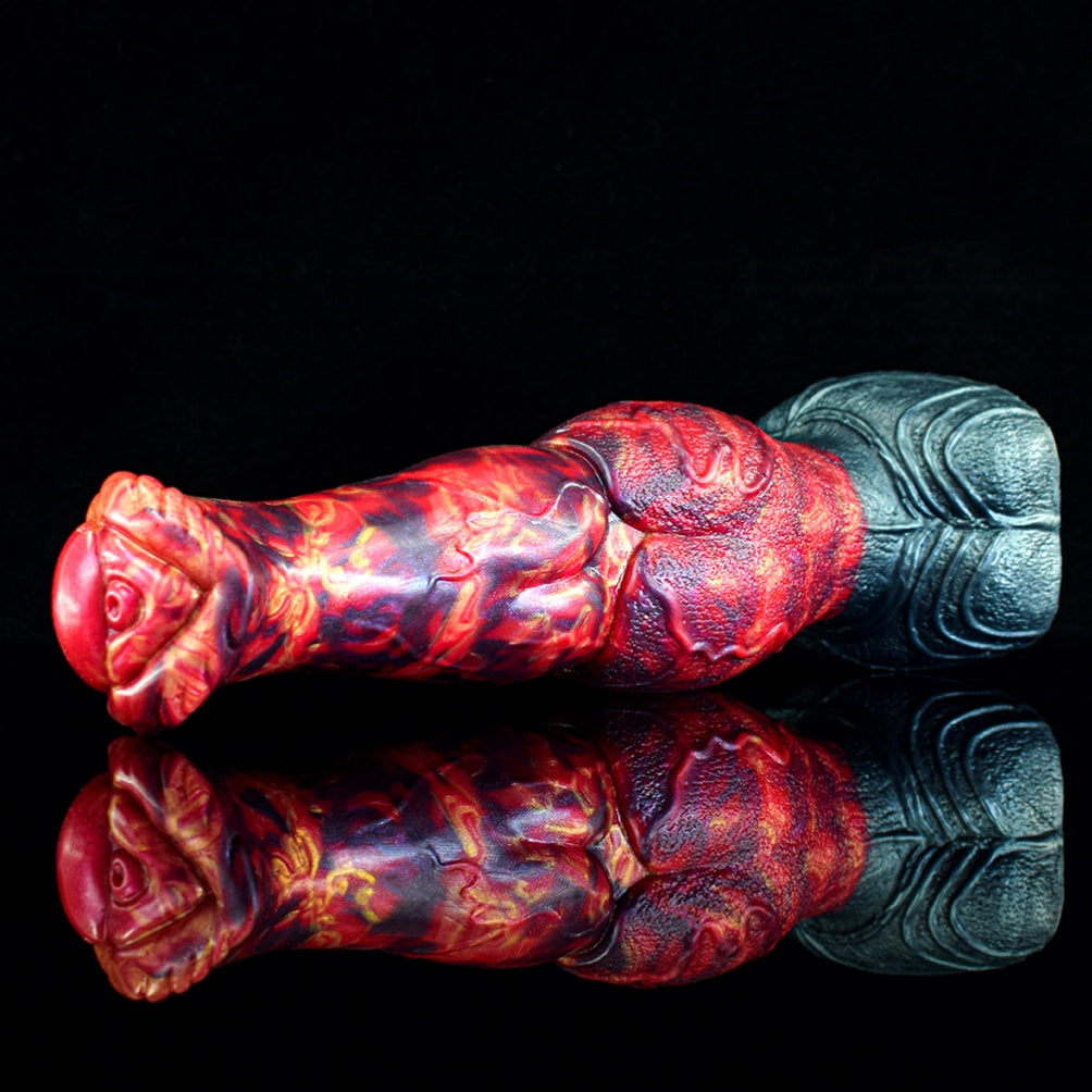 Domlust Fire Dragon – Knotted Monster Dildo in Premium Body-Safe Silicone