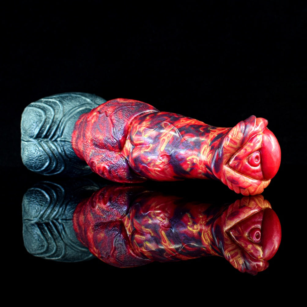 Domlust Fire Dragon – Knotted Monster Dildo in Premium Body-Safe Silicone