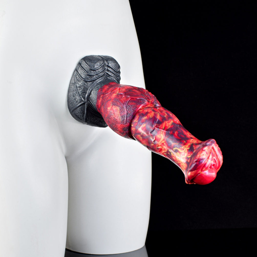 Domlust Fire Dragon – Knotted Monster Dildo in Premium Body-Safe Silicone