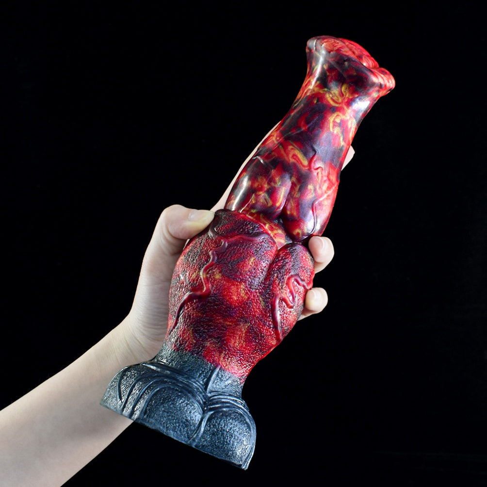Domlust Fire Dragon – Knotted Monster Dildo in Premium Body-Safe Silicone