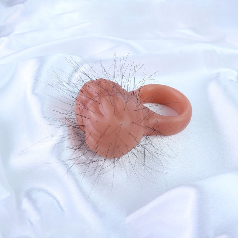 Flesh-Toned Silicone Fantasy Cock Ring – Ejaculation Control Testicle Tool for Prolonged Performance