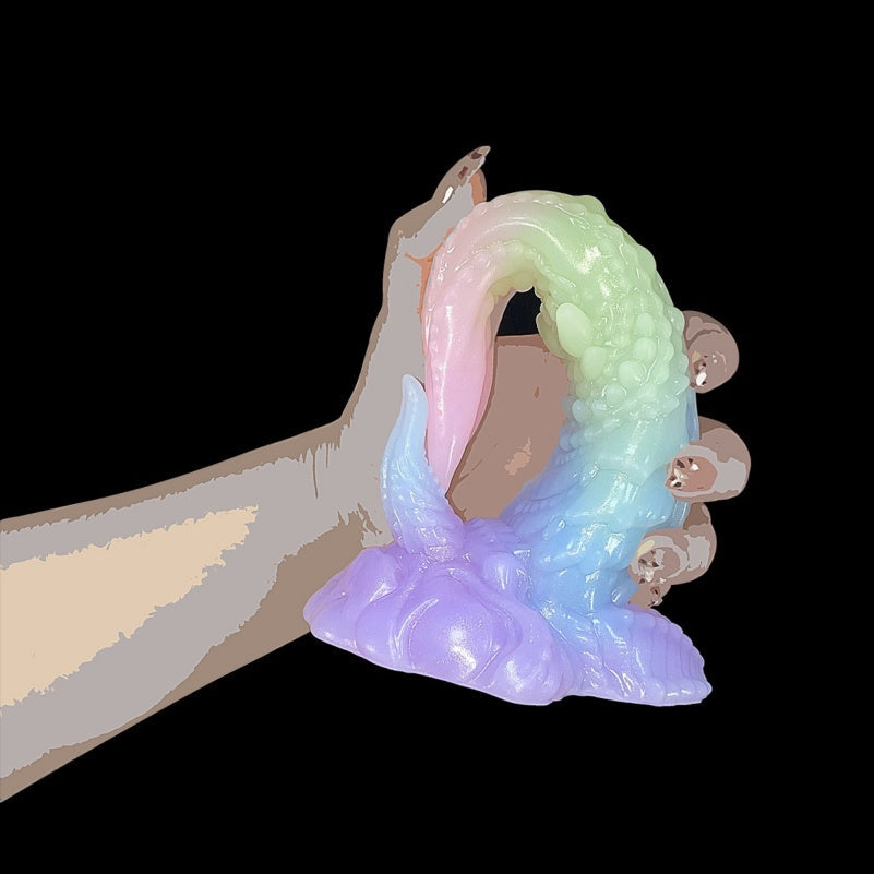 Colorful Tentacle Dildo | Platinum Silicone Alien Monster Dildo with Suction Cup for Fetish Fantasy Play – Domlust