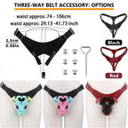 Succubus Heart Chastity Cage – ABS Male Chastity Device with Plate | Short & Long Cage | 3 Ring Sizes | Optional Three-Way Belt