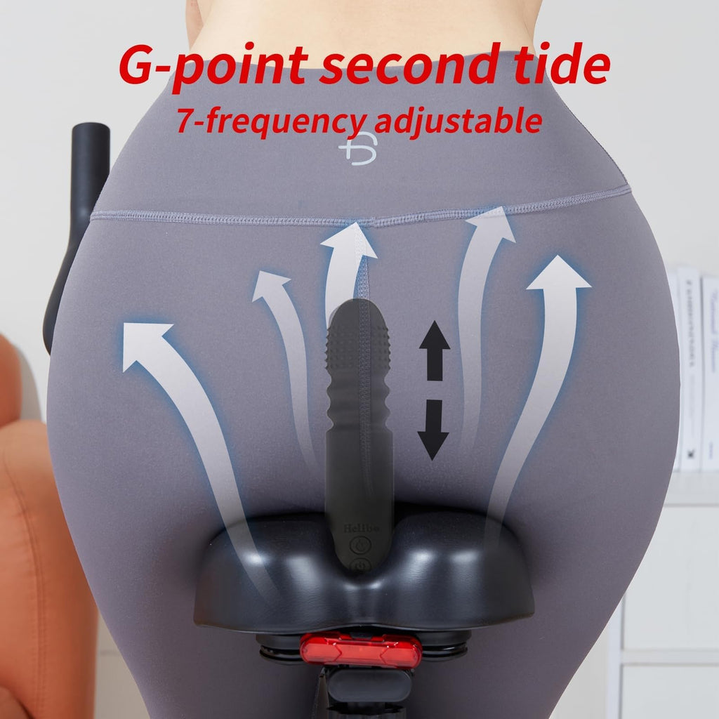 Thrusting Dildo Bike Seat with Remote Control - Discreet Saddle Vibrator for Fitness & Sensory Play