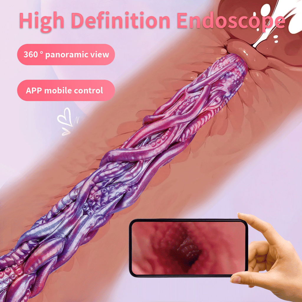Purple Silicone Fantasy Extra-Long Tentacle Dildo-Deep G-Spot Stimulation & Visual Exploration