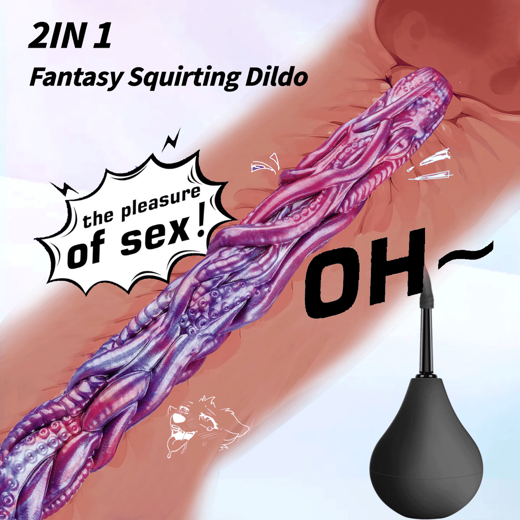 Purple Silicone Fantasy Extra-Long Tentacle Dildo-Deep G-Spot Stimulation & Visual Exploration