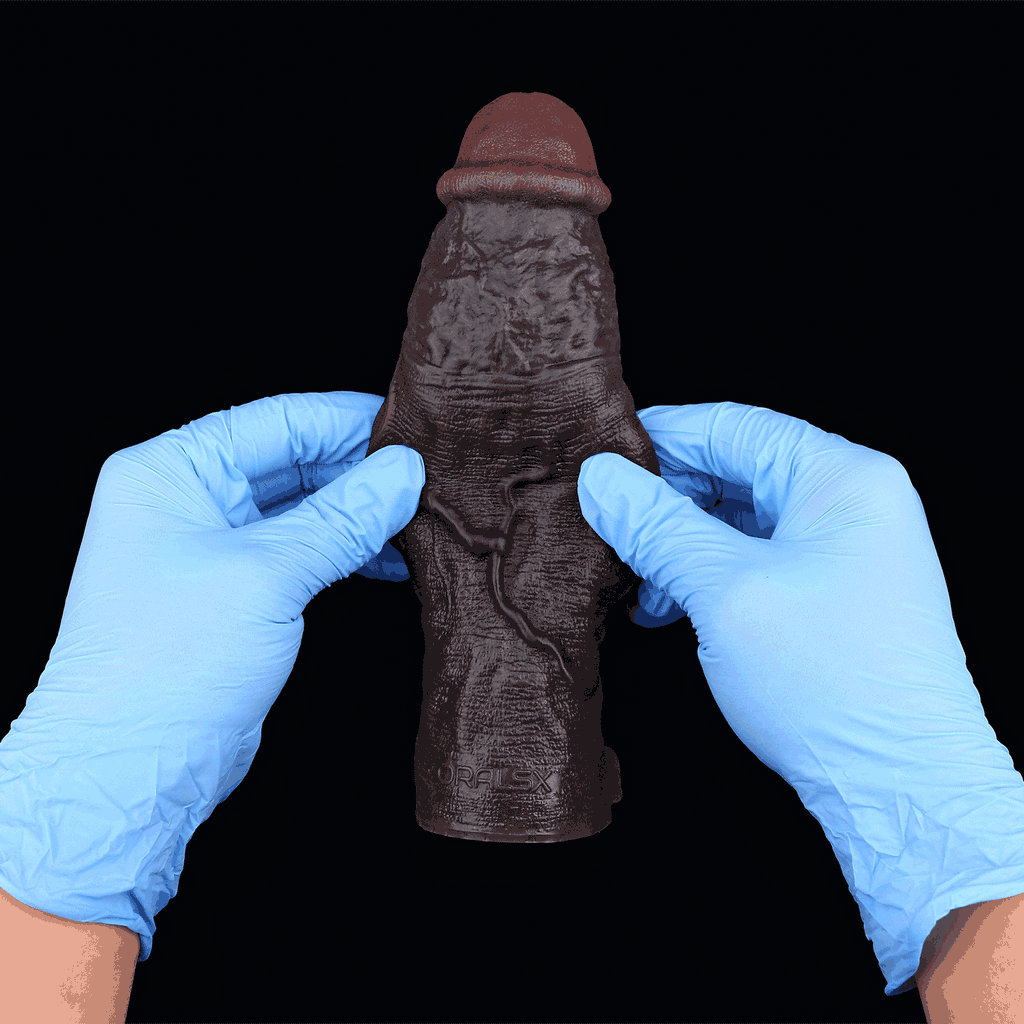 Flesh-Like Realistic Black Silicone Penis Sleeve – Advanced Solution for Size Enhancement and Male Performance