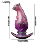 Purple Silicone Fantasy Dragon Anal Plug – Unique T-Shaped Base with Deep Solo Stimulation