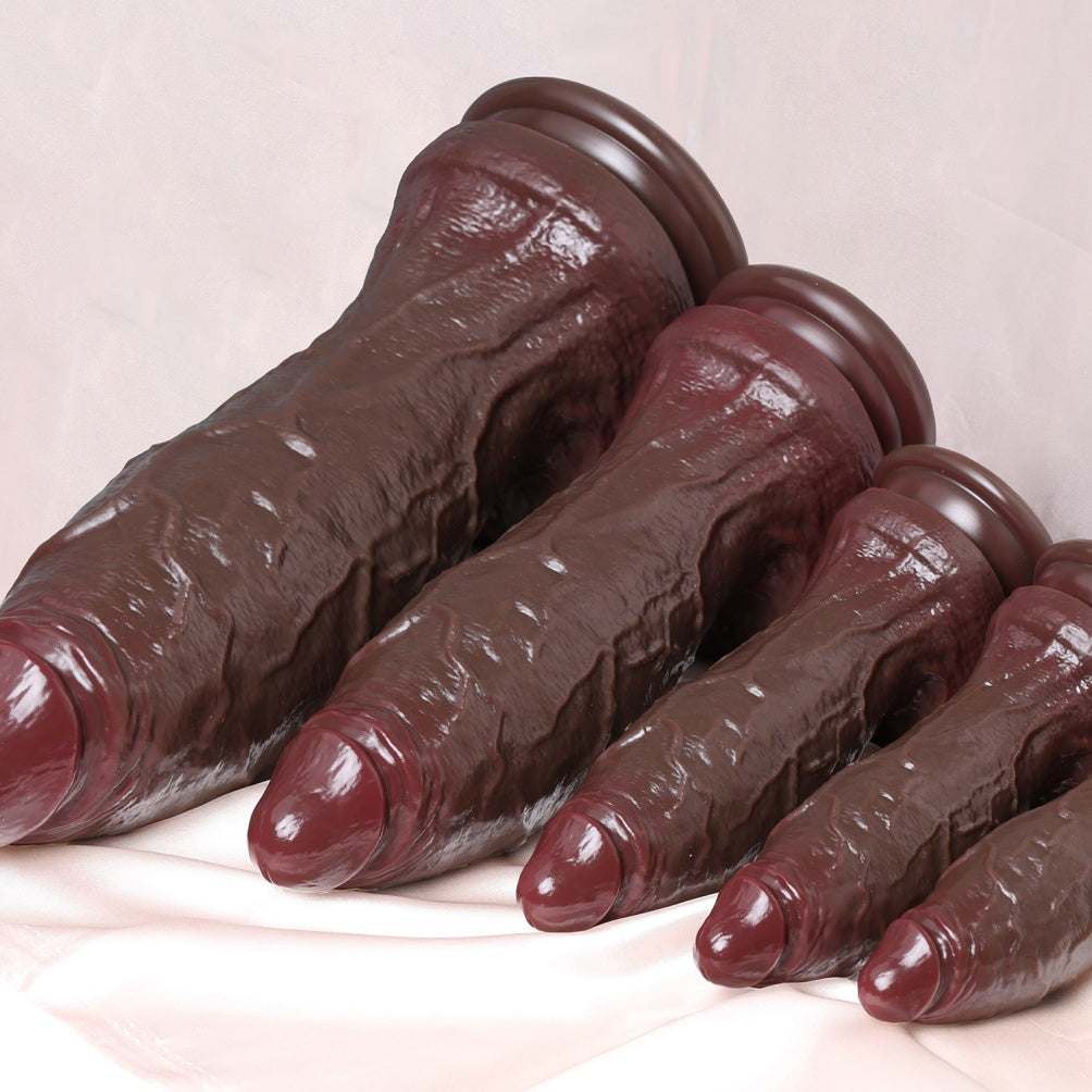 Domlust Big Black Dildo | Huge Silicone Suction Cup Dildo for Deep Fullness