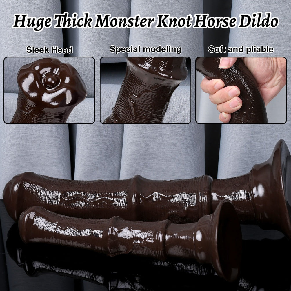 Ebony Horse Dildo | Big Black Silicone Monster Cock