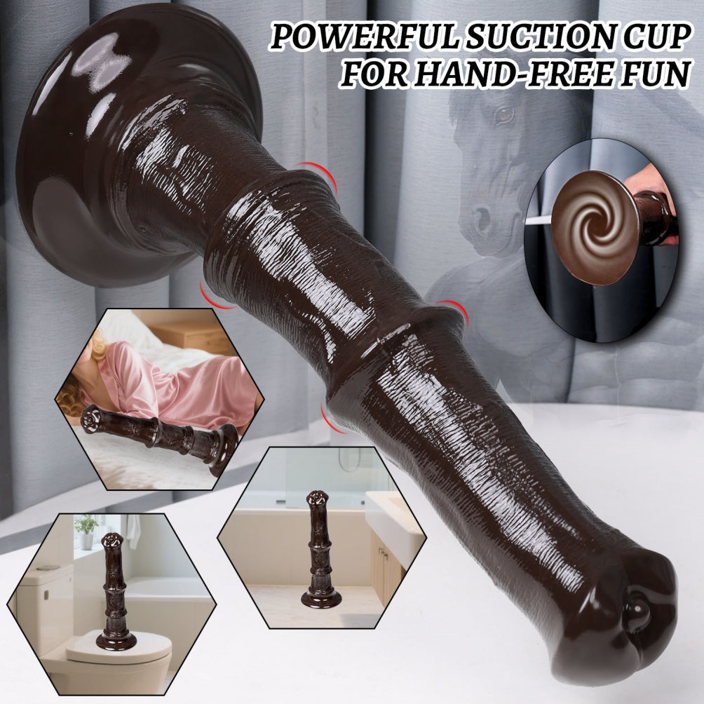 Ebony Horse Dildo | Big Black Silicone Monster Cock