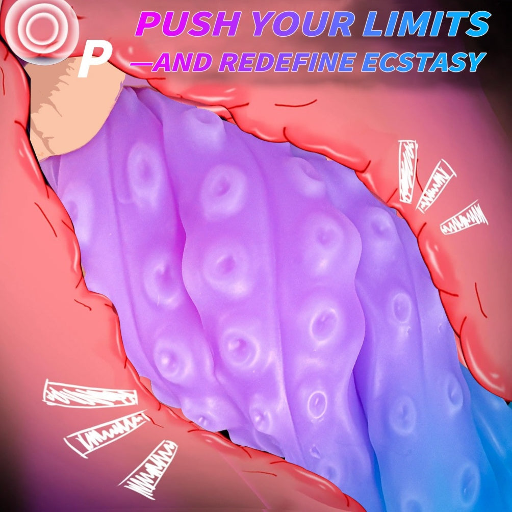 Fantasy Octopus Silicone Luminous Dildo - Jellyfish Tentacledildo Masturbation Sex Toy