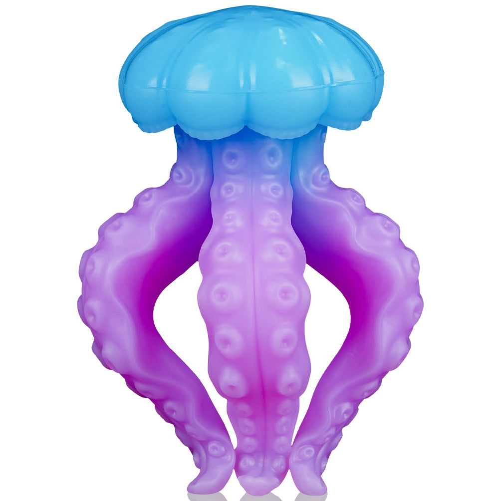 Fantasy Octopus Silicone Luminous Dildo - Jellyfish Tentacledildo Masturbation Sex Toy
