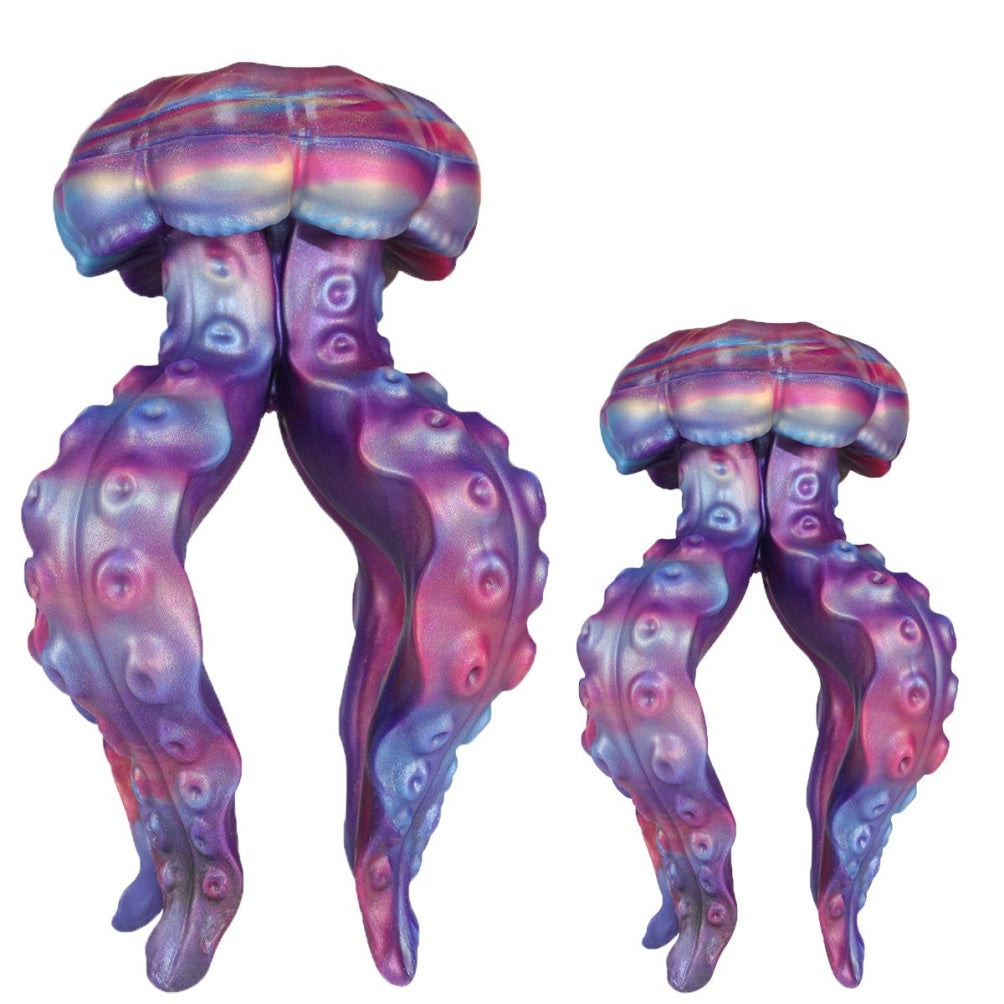 Fantasy Octopus Silicone Luminous Dildo - Jellyfish Tentacledildo Masturbation Sex Toy