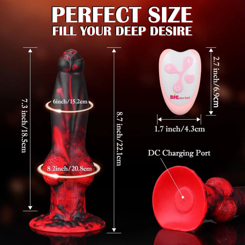 Houndcore-Thrusting-Silicone-Dildo-Fantasy-Knotted-Dildo
