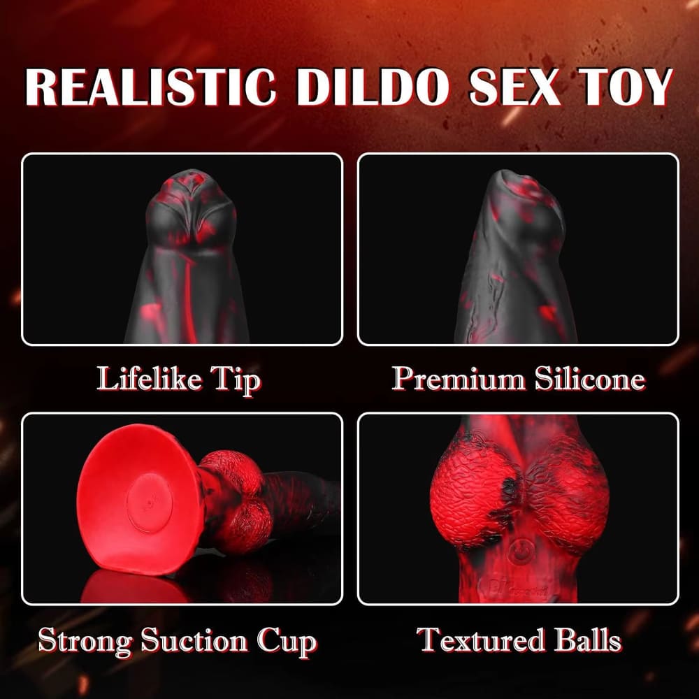 Houndcore-Thrusting-Silicone-Dildo-Fantasy-Knotted-Dildo