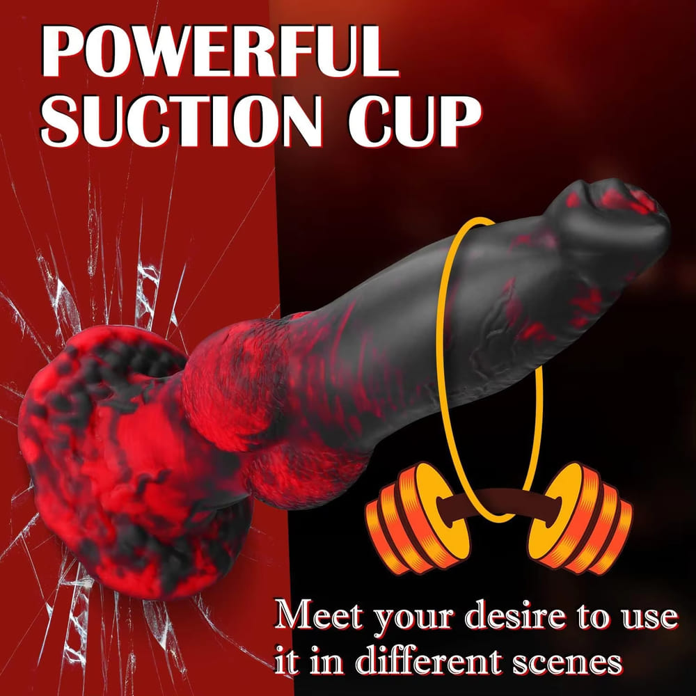 Houndcore-Thrusting-Silicone-Dildo-Fantasy-Knotted-Dildo